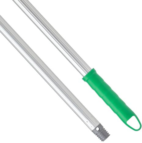 MAYA Palo ANODIZADO Estriado. 1,40 m. Recubrimiento Anticorrosión. Ligero, Resistente y Antideslizante. Rosca Universal y Maneta con Agujero para Colgarlo. (Verde)