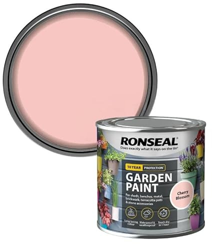 DUAYRA Garden Wood Paint 250ML | Outdoor Furniture Paints | Multi-Surface Waterproof Weather Resistant | Quick Drying Formula | For Benches, Terracotta Pots, Brickwork, Stones | (Cherry Blossom)