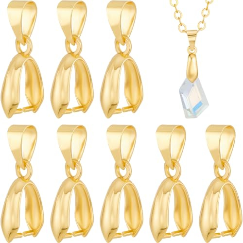 Beebeecraft 1 Box 60 Stück Schmuck Clip Schnalle Echte 14K Vergoldet Druckverschluss Haken Klaue Anhänger Anhänger Kette Verbinder Schmuckschnalle für Halskette Schmuck Herstellung Armband Ohrringe