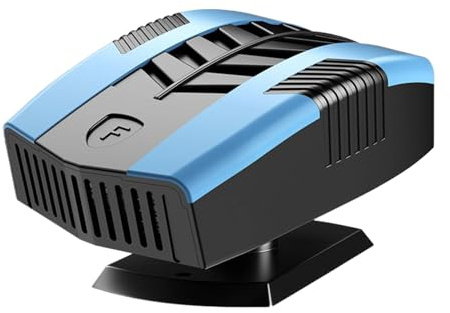 Riscaldatore per auto – 6.10 Pollici Calore Rapido | ABS Stufa Veicolo – 150W 12V riscaldatore elettrico con rotazione a 360° e funzione di sbrinamento e disappannamento, ideale per auto camion cąmper