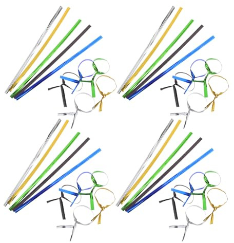 DIYEAH Attaches Torsadées Métalliques Recouvertes de Plastique 12 CM Lot de 4000 Pièces Multicolores pour Fermeture Paquet Biscuits et Friandises Accessoires Réutilisables pour