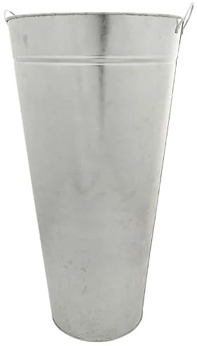 Floralcraft® Galvanised Metal Vase Large 60cm Tall x 31.5cm Diameter – Rustic Farmhouse Flower Vase, Industrial Zinc Planter, Decorative Floor Vase for Home, Garden & Events (1)