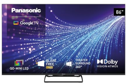 Panasonic TN-86W95, 4K UHD QD-Mini LED TV, Glare Free Ultra, Google TV