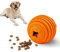 LaRoo Hundeball, Hundespielzeug Interaktive Haustiere Hunde Snackball Spielzeug mit Futter für Kleine, Mittlerer und Große Hunde (9cm Ball Orange)