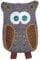 Hugo Frosch Hot Water Bottle with Owl Cover, Brown, One Size