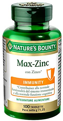 Nature's Bounty Max Zinc Integratore Alimentare 100 Tavolette