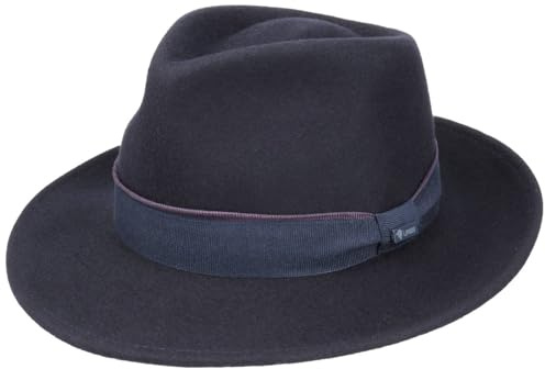 Lipodo Bogarthut Herren Filzhut mit Ripsband Wollfilzhut Made in Italy Fedora Herrenhut Herbst Winter