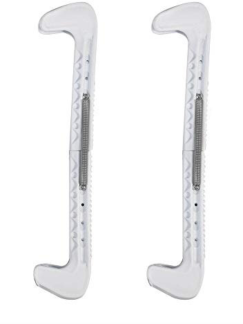Alomejor 1 Paar Skate Blade Guards 3 Farben Kunststoff Universal Eishockey Skate Blade Guards Abdeckungen für Schlittschuhe(Weiß)