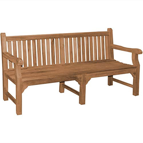 Teako Design Parkbank Belluno Teak Massivholz Breite 180 cm