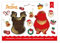 Decora 0255095 Kit 2 CORTADORES DE PLÁSTICO Santa Claus Y Reno 8/7 X H 2,2 CM, Rojo