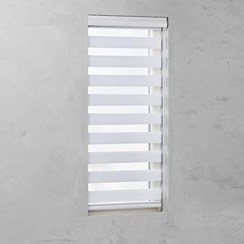 JalousieCrew Doppelrollo mit Kassette Farbe weiß - Breite 40 bis 220 cm Länge 130 cm, 175 cm und 240 cm - Duo - Rollo (130 x 240 cm)