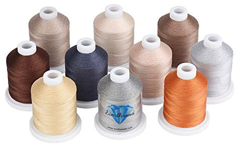 Simthread Baumwoll-Nähgarn für Heimnähmaschine – neutrale Farben, 800 Yards/Spule