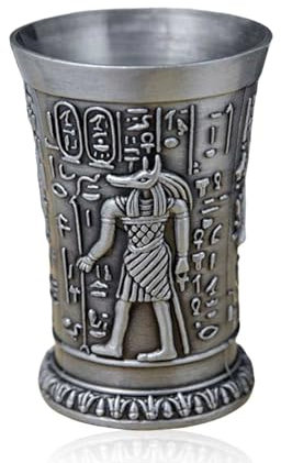HERCHR Vasos Chupito, Chupitos Originales Vintage Vasos de Chupito de Metal para Whisky Mojito, Aptos para Lavavajillas(Bronce)