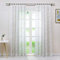 Joyswahl Voile Gardine in Ausbrenner Qualität mit edlem Ranken-Design transparenter Vorhang »Jessica« Unifarbiges Schals Wohnzimmer Fensterschal BxH 140x260cm Weiß mit Kräuselband 1 Stück
