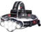 WildTech Linterna Frontal Led Recargable, 18000 Lúmens Alcance de 500 metros, Linterna Cabeza con 8 Modos para Camping, Bicicleta, Pesca