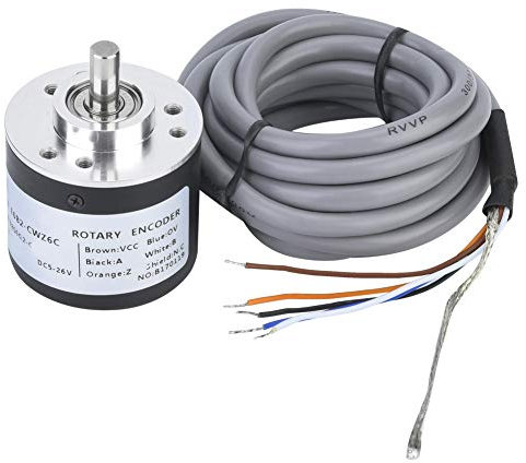 Encodeur Rotatif 1000P/R, Module D’Encodeur Rotatif Incrémental, Encodeur À Usage Général DC 5-26V A, B, Z Sortie Triphasée, avec Arbre en D de 6 mm, pour Un Contrôle Intelligent