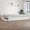 Festnight Bett mit Schubladen Massivholzbett Weiß Holzbett Bettrahmenbett Lattenrost Bettgestell Holz Doppelbett Gästebett Jugend-Bett Schlafzimmer 180x200 cm 6FT Super King