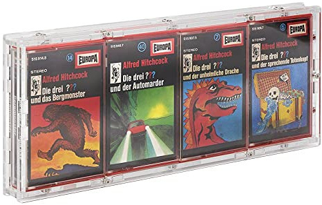 Zeigis Acryl Case/Schutzbox Acrylglas für 4 Hörspielkassetten UV-Schutzbox | Zum Selbstaufbau, ohne Kassetten, 4mm Acrylglas, beidseitige Schutzfolie, UV Schutz, Staubschuz, Made in Germany