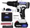 VickyHome 21V Cordless Power Drill, 2 Speed Electric Screwdriver, 45NM Torque, LED Work Light, Spirit Level, 3/8 Keyless Chuck, 26PCS Drill Bits, Carry Case