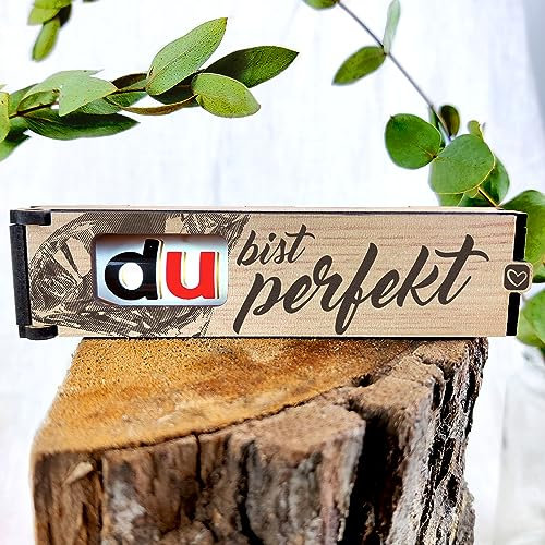 Du bist perfekt - Schokoriegel Geschenkbox inkl. Duplo - Mama Geschenk, Partner , Ein Perfekter Ehemann, Die Perfekte Ehefrau, Mann, Schokolade , Beste Freundin