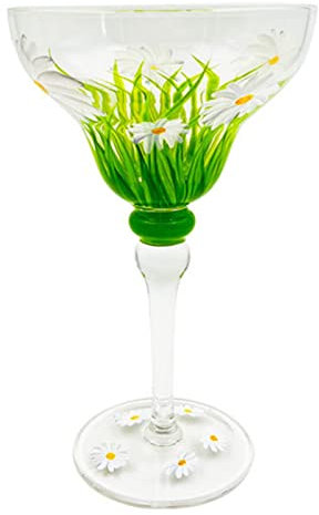 BYYLECL Hand Blown Painted Margarita Glass 270ml Cocktail Glasses for Couple Gift, Margarita Party One