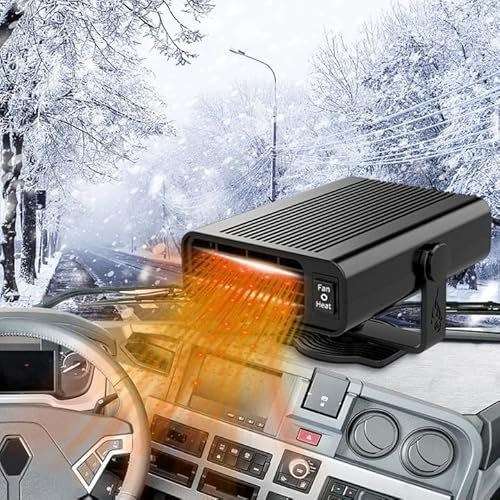12V 150W Auto Heizung Defroster Kaltes und Heißes verwendbares Tragbare Auto Heizung Auto Heizung Defroster mit Tragbares 360-Grad-rotierendes Basisdesign Auto-Heizung Wärmer für Auto-Abtauen