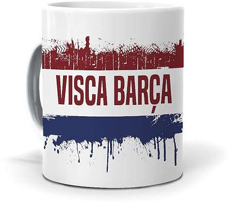 mundohuevo Taza Personalizada con Texto. Regalo Original. Barsa. Regalo Equipo de Futbol. Haz