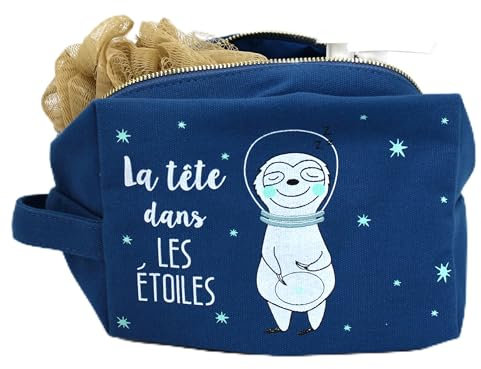 Trousse de Toilette Enfant Paresseux - Rangement Produits Hygiène, Brosse à Dent - Fermeture Éclair Facile - Trousse Enfant, Ado Indispensable - Format Voyage, École - French Tendance