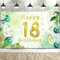 Deko 18. Geburtstag Banner Mädchen Junge, 18 Geburtstag Deko Banner, Happy Birthday Banner 18 Geburtstag, Geburtstagsdeko 18 Jahre, Extra Große Stoff Hintergrund Geburtstags Party Deko 185×110cm