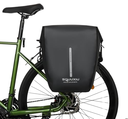 SOUUXIU Fahrradtasche für Gepäckträger, 3 in1multifunktionale wasserdichte Fahrradtasche mit Tragegriff und Schultergurt, Fahrrad-Rücksitz-Kofferraumtasche, Fahrrad-Satteltasche,(1pc/2pc optional)