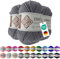 Emilie-Textil Premium Polyacryl-Garn 3X100g 20 Farben OEKO-TEX zertifiziert für Babys/Allergiker, Garn zum häckeln und stricken (3, Grau)