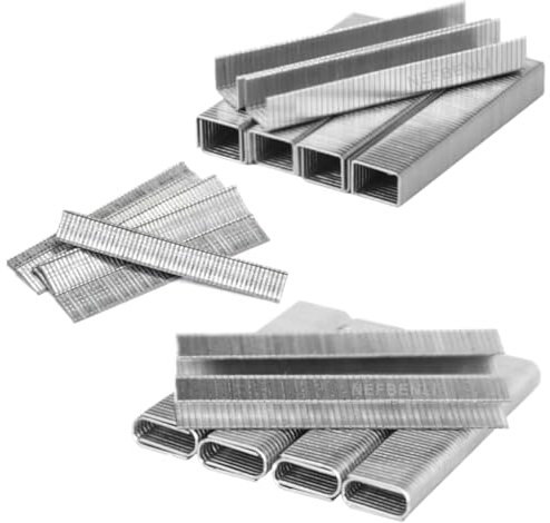 GeRnie 2000 Stück U-/Tür-/T-förmige Heftklammern 12x6,3mm/11,2x8mm/10,1x2 mm Nägel for Tacker Luftmöbelhefter(T-type 2000)