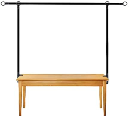 280x100cm Adjustable Over The Table Rod Stand With Clamps, Balloon Flower Arch Stand, Metal Arch Stand Garden Arbor Frame For Wedding Birthday Baby Shower Photo Booth Background Decoration