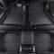 VERED MaßgeschnAeidert Leder Auto FußMatten für Mitsubishi Eclipse Cross PHEV 2018-2022 2023 2024 2025 (LHD), All Abdeckung Allwetter Wasserfest Antirutsch Polster Innere Zubehör,A-Black