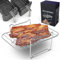 Air Fryer Dehydrator Rack - 3 Tier Round Rack for Cooking, Cooling, Baking and Drying | Stackable Air Frying Accessories and Fits Most Basket Air Fryers for Healthy and