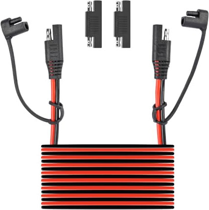 LOTUS POWER SAE zu SAE Verlängerungskabel 8 m, 16AWG Stromversorgungskabel Ladekabel Langes SAE Kabelbaum mit Polaritätsumkehr Adapter Konverter