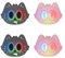 PlayVital LED Capuchon Protection pour ps5 Manette,Caps Joystick pour ps4 Cover de Stick Analogiques pour Xbox Series/One X S pour Nintendo Switch Pro Controller-Chat de Lune
