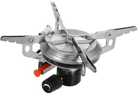 Mikikit Cocina Portátil de Gas con Encendido Electrónico para Camping y Picnics de Wok Liviana