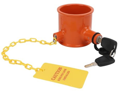 Haofy 5. Rad Schloss Metall, Vielseitiger Sicherheitsnadelkupplungsschloss für Wohnmobil -LKW, Diebstahlsprävention Warnschild, Ideal für Besitzer für Mobilgerätefahrzeuge