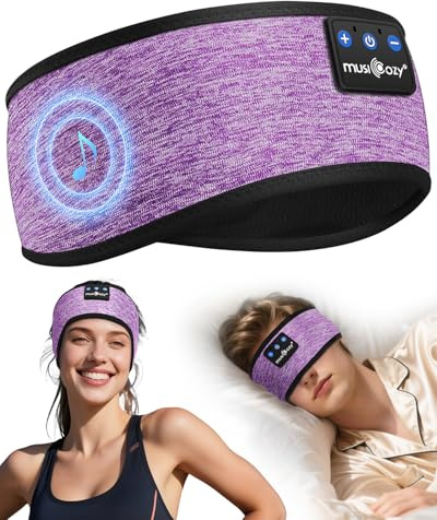 MUSICOZY Sleep Headphones, Comfortable Headband Headphones for Side Sleepers - Bluetooth 5.4 Wireless Headphone with Ultra Thin Speakers for Sleeping,Sport,Travel | Eye Mask Design for Deep Sleep
