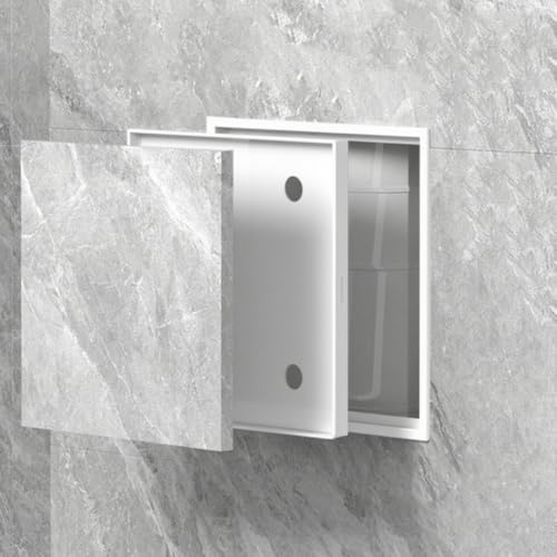 Revisionsklappe Befliesbare Revisionsklappe für Trockenbauwände, Versenkte Inspektionsluke, Unsichtbare Sanitär-Servicetür, Wandlochabdeckung für Wohn-/Gewerberäume(White,20x20cm(7 7/8x7 7/8))
