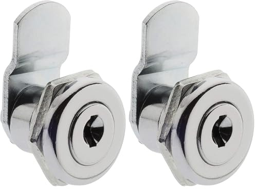 Burg-Wächter Universalzylinder, Ersatzzylinder für Briefkästen/Spinde/Schaukästen, Universalzylinder mit 2 Wendeschlüsseln, ZBK 71, verchromt (Packung mit 2)