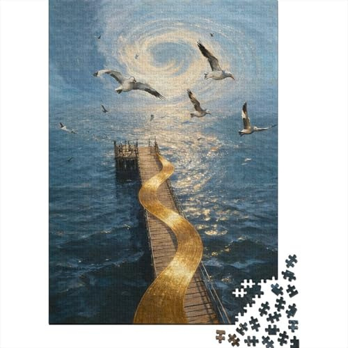 Spirale Seeweg 1000 Teile Puzzle Für Erwachsene interessant Impossible Puzzle Geschicklichkeitsspiel Geschenk 70x50cm/1000pcs