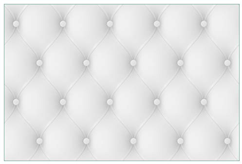 Wallario Küchenrückwand selbstklebend 90 x 60 cm, Motiv: Weiße Ledertür | Spritzschutz abwischbar & pflegeleicht