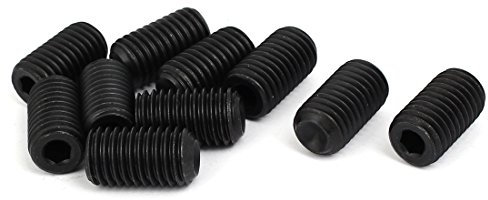 sourcing map 10Stk M14 Innensechskant Schalenpunkt Madenschraube Verschluss 25mm Lang DIN916 de