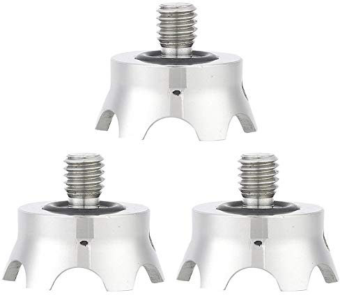 Topiky 3 STK. Edelstahl Stativ Spike mit 3/8 Zoll Schnittstelle rutschfeste Kamera Stativ Einbeinstative Spike Fuß Krallen Mount Adapter für Gitzo