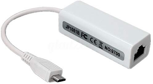 Gelentea Adaptateur Ethernet, micro USB 2.0 5P vers réseaux RJ45 LAN Ethernet convertisseur adaptateur pour tablette PC