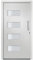 vidaXL Porta d'Ingresso in Alluminio e PVC Bianco 100x210 cm