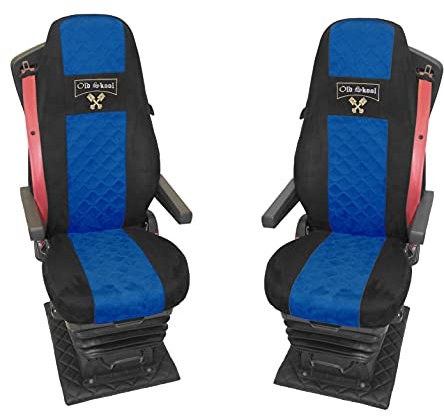 Adomo LKW Sitzbezüge für Volvo FH4/ FH5 schwarz blau Old Skool