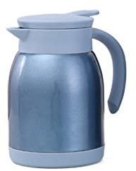 Café Pot Thermos,Carafe Thermique En Acier Inoxydable,Pichet Thermo à Double Paroi,Vacuum Isolé Pot De Café,pour Café,Jus,Lait (Blue,600ML)